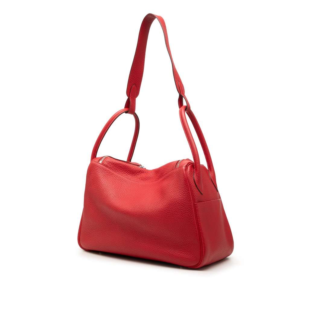 Hermès Clemence Lindy 34 Red Leather Very good - Back View