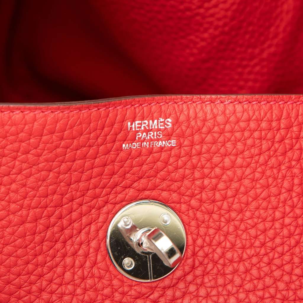Hermès Clemence Lindy 34 Red Leather Very good - Box View
