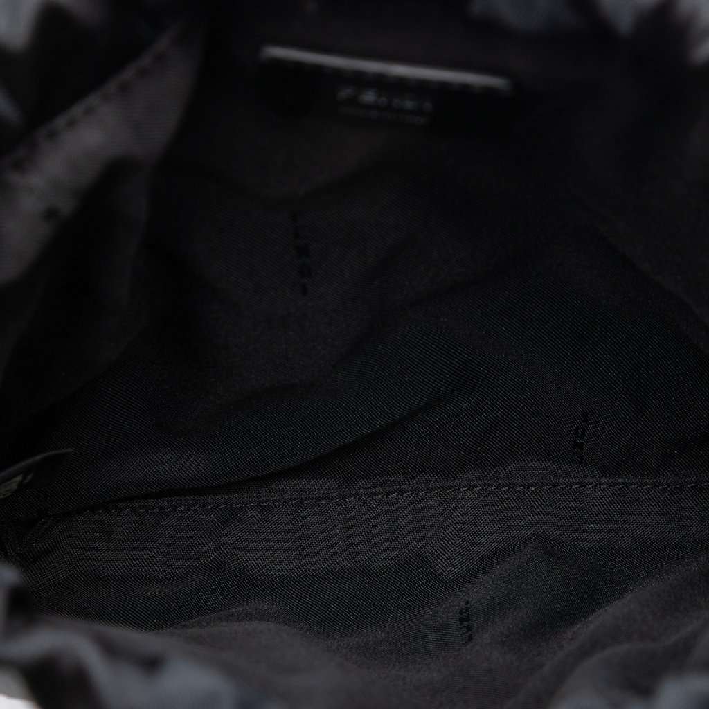 Fendi Small Pequin Nylon Pack Pouch Crossbody Black Very good - Model View