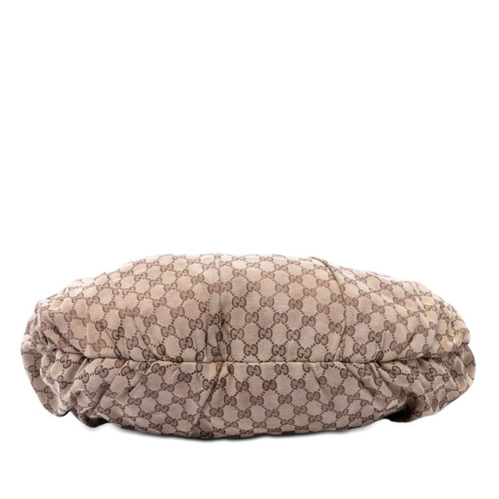 Gucci GG Canvas Studded Pelham Hobo Bag Beige Very good - Inside View