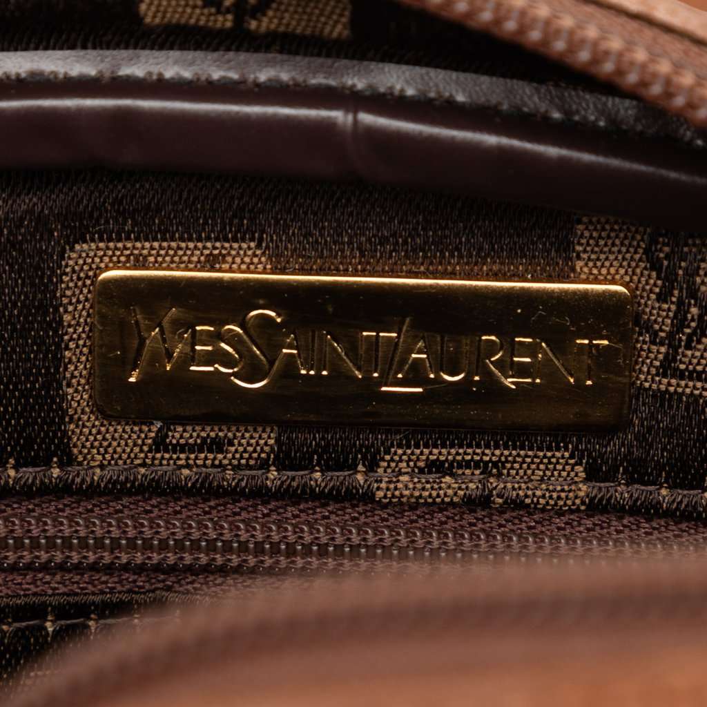 Saint Laurent Coated Canvas Crossbody Brown Very good - Box View