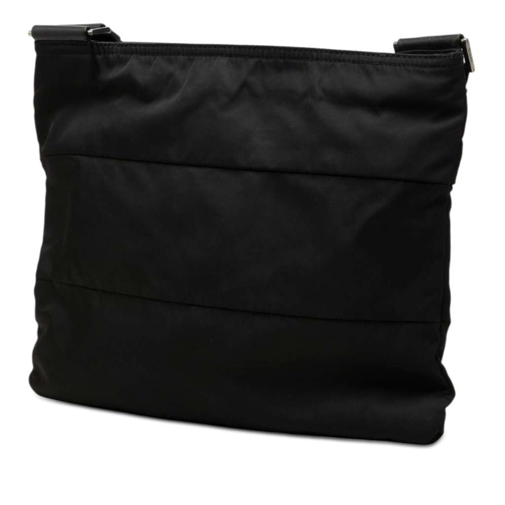 Prada Tessuto Zip Top Crossbody Black Very good - Back View