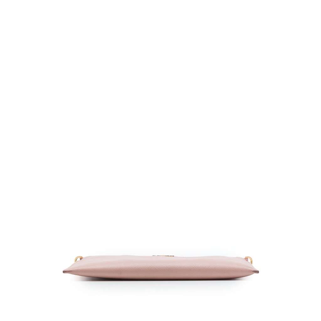 Prada Saffiano Lux Pochette Pink Leather Very good - Inside View