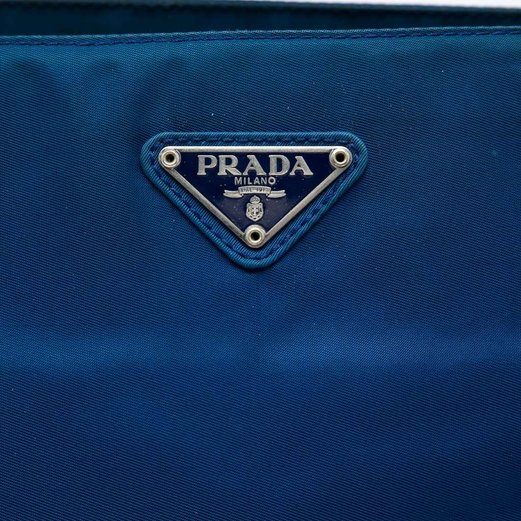 Prada Tessuto Tote Blue Very good - Box View