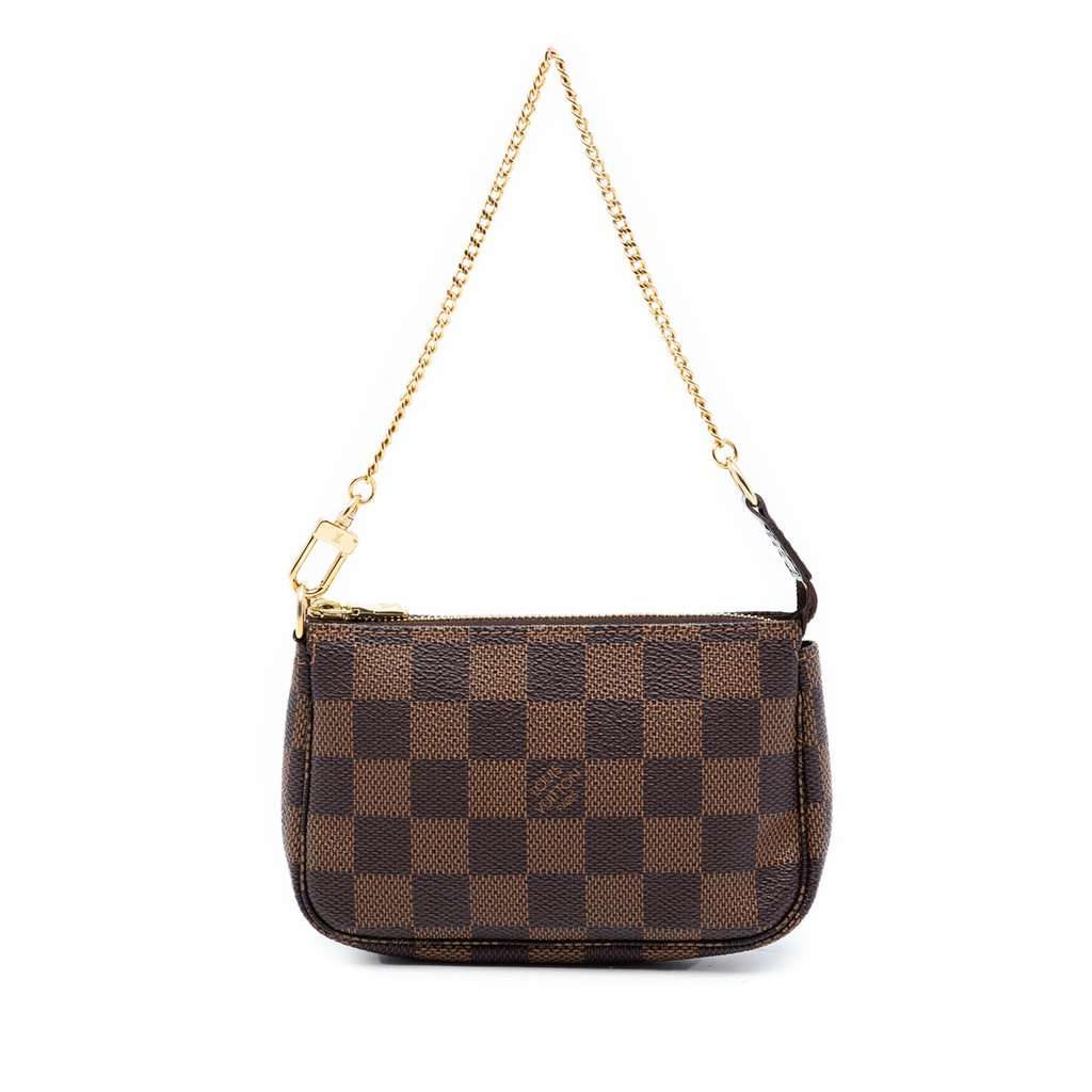 Louis Vuitton Damier Ebene Mini Pochette Accessoires Brown Very good condition - Front View
