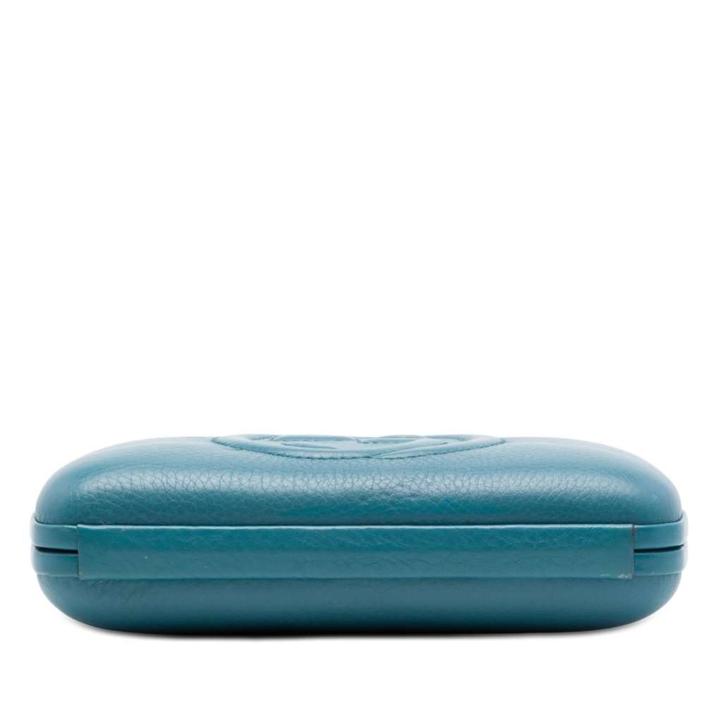 Gucci Calfskin Soho Clutch on Chain Blue Leather Very good - Inside View