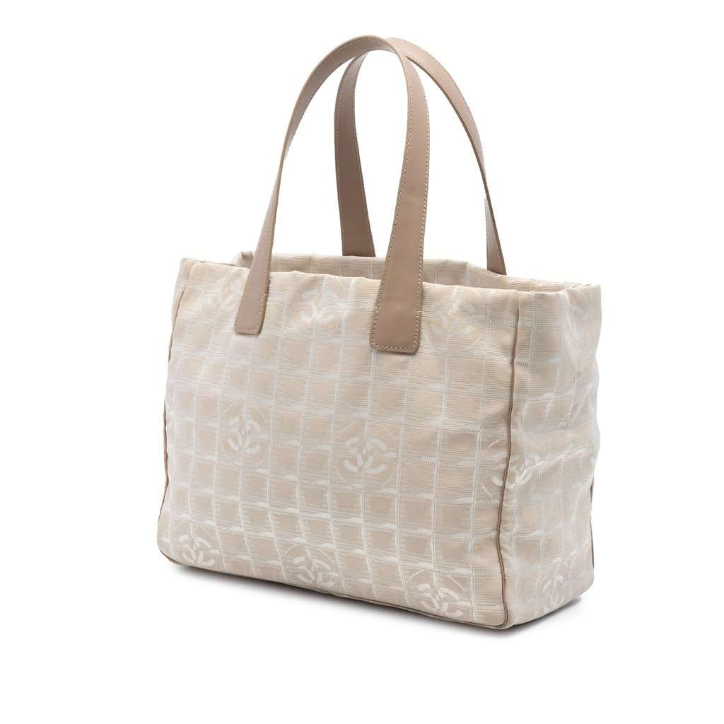 Chanel New Travel Line Nylon Tote Beige Very good condition - Back View
