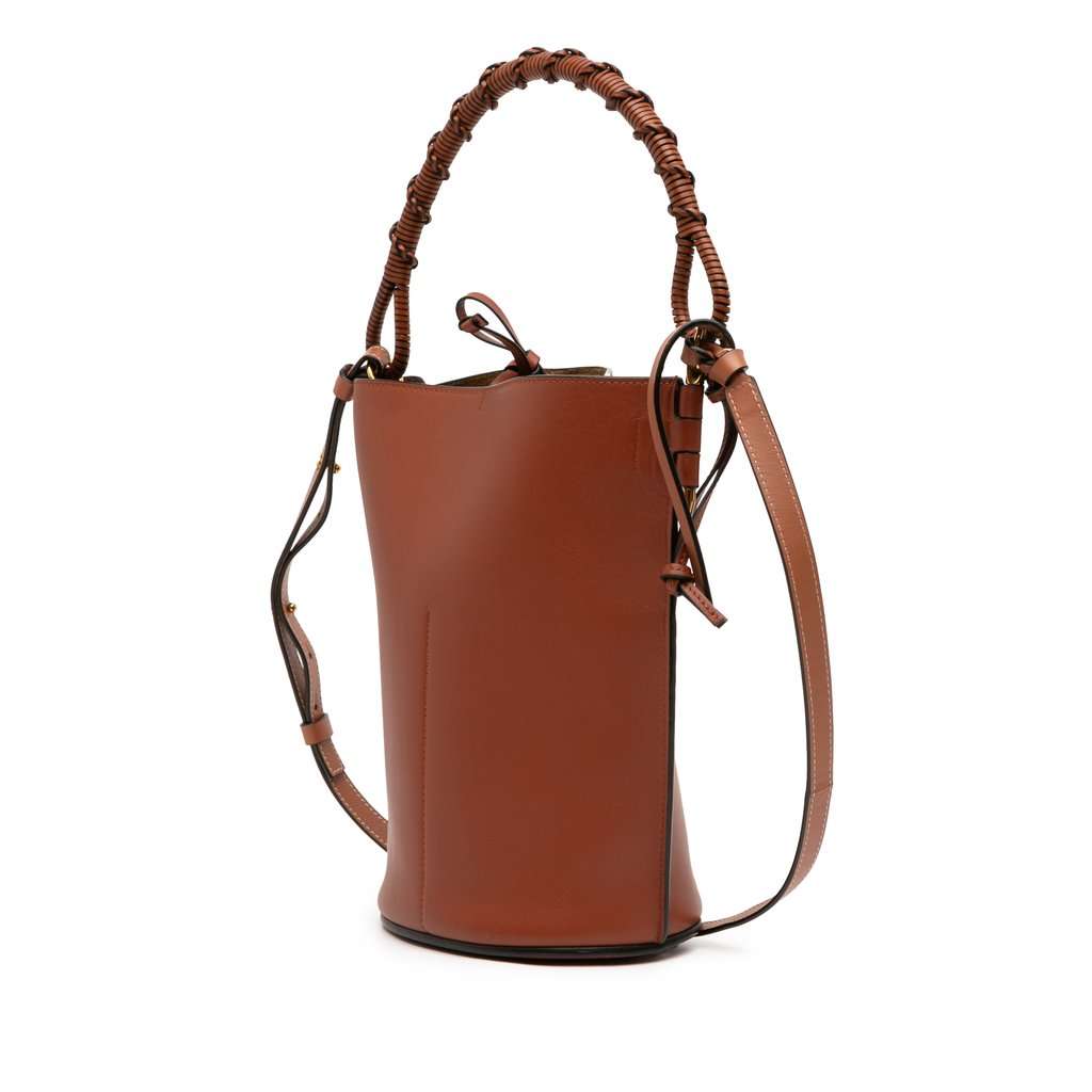 Loewe Calfskin Anagram Gate Bucket Bag Brown Leather Very good condition - Back View