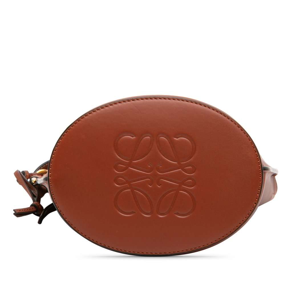 Loewe Calfskin Anagram Gate Bucket Bag Brown Leather Very good condition - Inside View