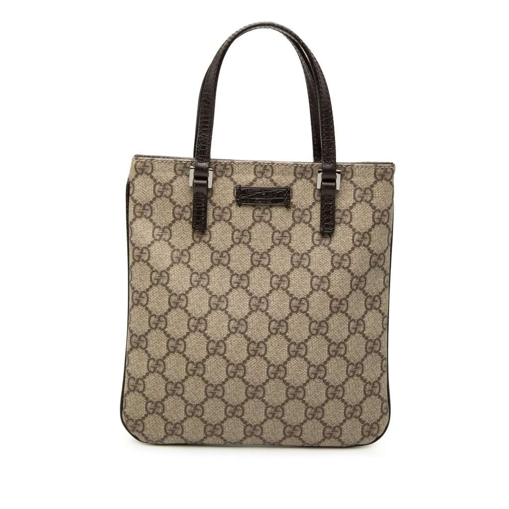 Gucci GG Supreme Handbag Beige Very good - Front View