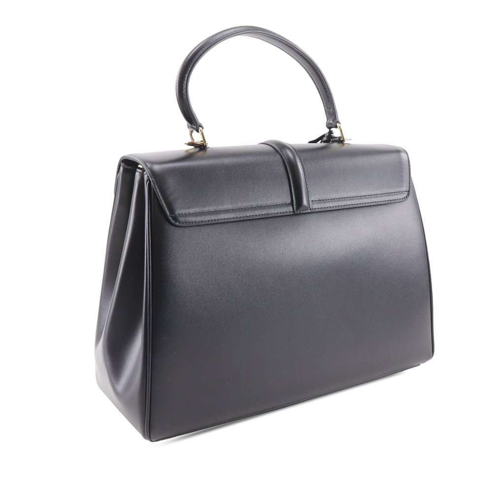 Celine Medium Calfskin Classique 16 Top Handle Bag Black Leather Very good condition - Inside View