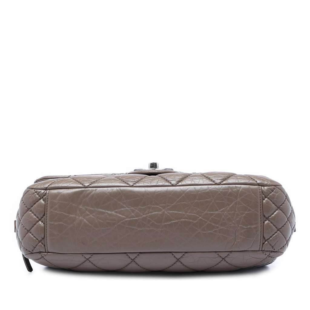 Chanel Jumbo Quilted Aged Calfskin New Portobello Flap Brown Leather Very good condition - Inside View