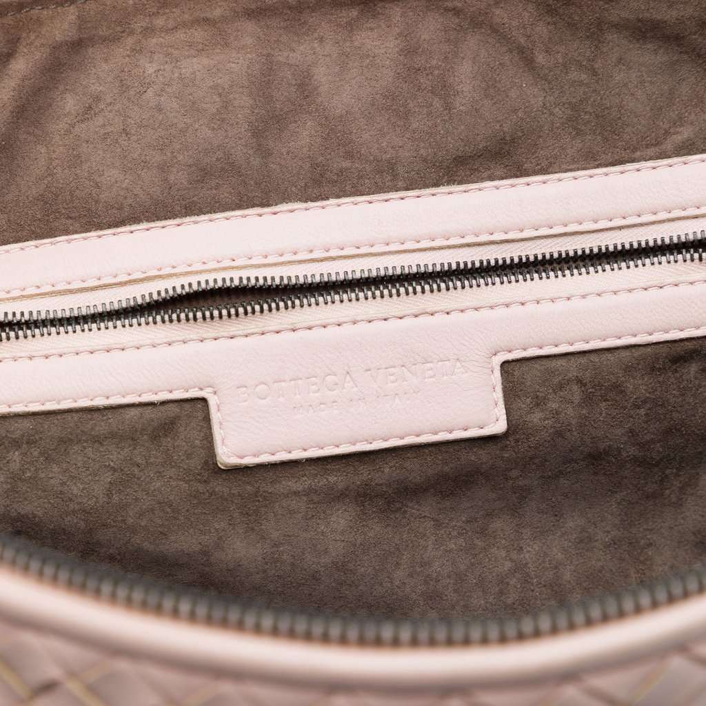 Bottega Veneta Large Nappa Intrecciato Nodini Crossbody Pink Leather Very good condition - Box View