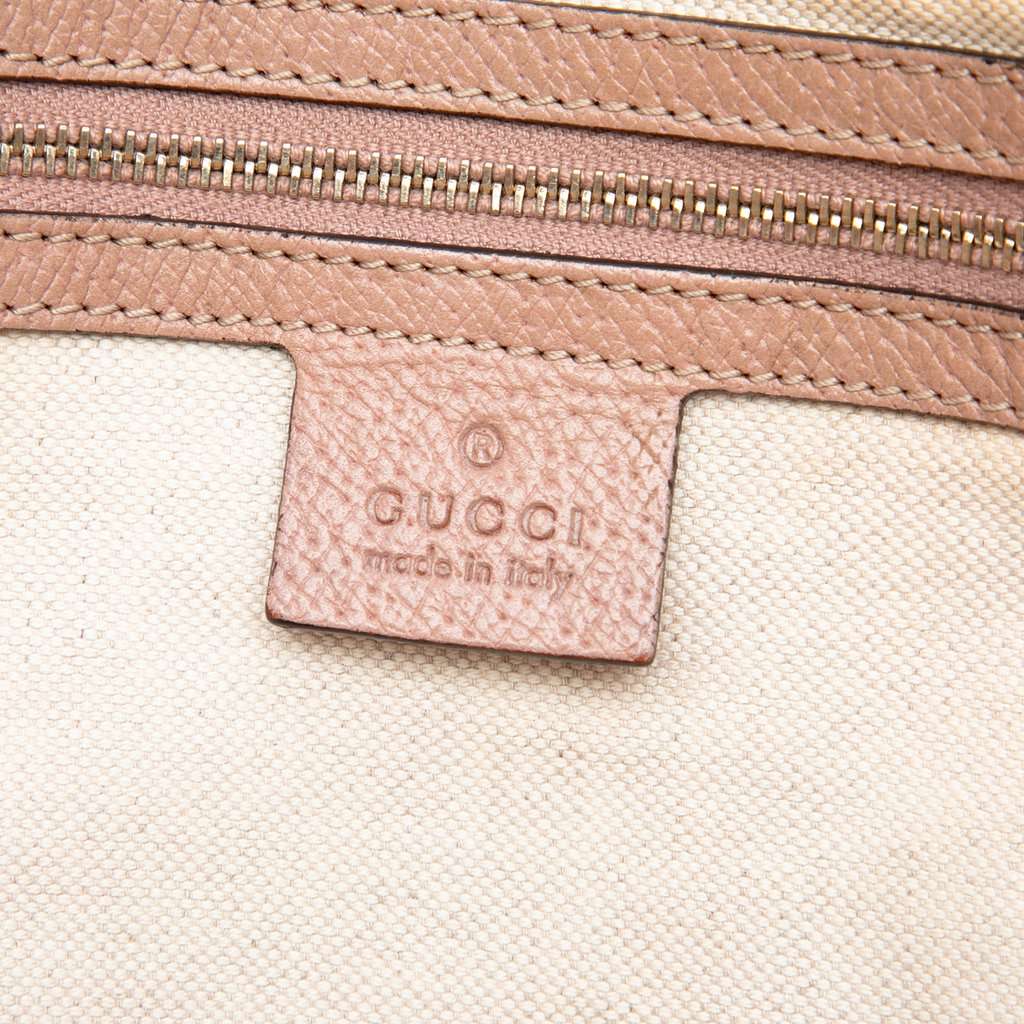 Gucci GG Canvas and Leather Bree Tote Beige Very good condition - Box View