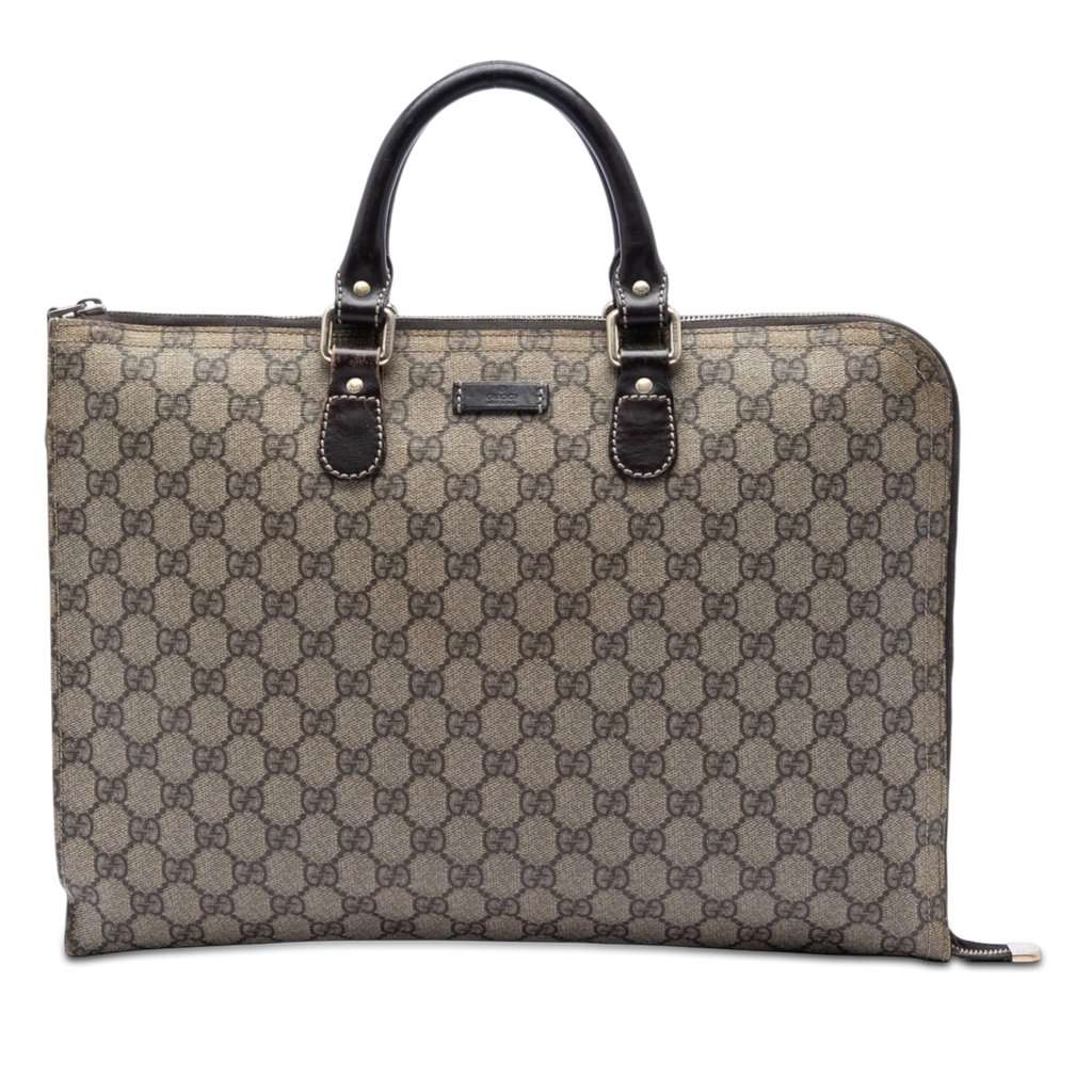 Gucci GG Supreme Laptop Case Beige Very good condition - Front View