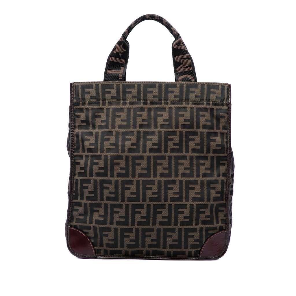 Fendi Zucca Canvas Shopping Tote Brown Very good condition - Front View