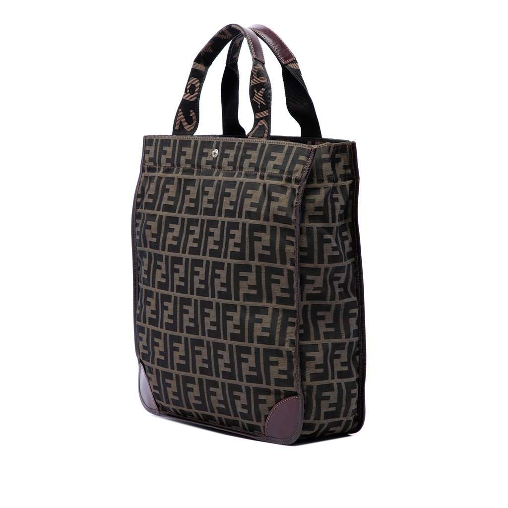 Fendi Zucca Canvas Shopping Tote Brown Very good condition - Back View
