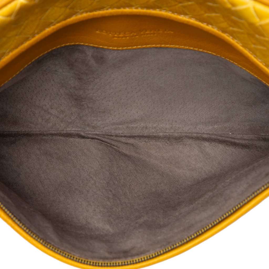 Bottega Veneta Multicolor Nappa Intrecciato Clutch Yellow Leather Very good - Model View