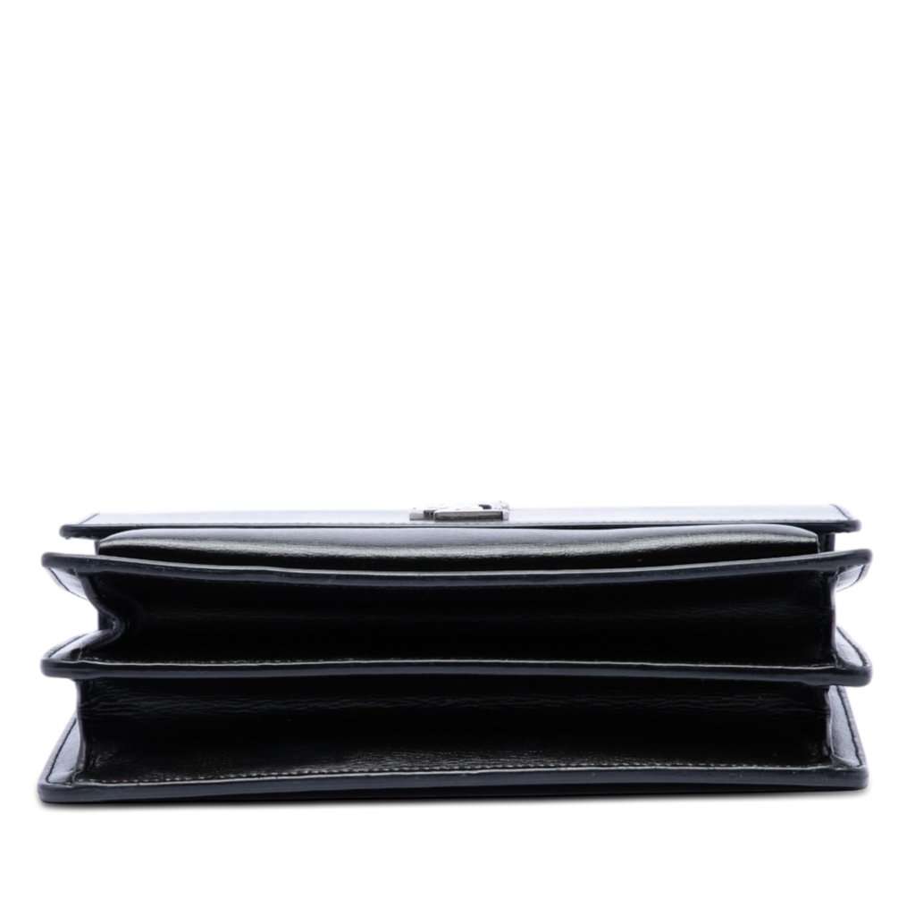 Saint Laurent Medium Calfskin Monogram Sunset Crossbody Black Leather Very good - Inside View