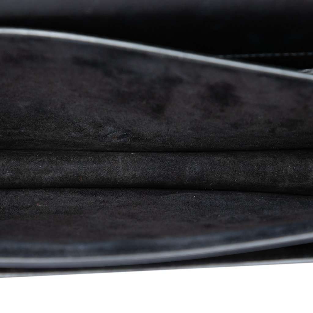 Saint Laurent Medium Calfskin Monogram Sunset Crossbody Black Leather Very good - Model View