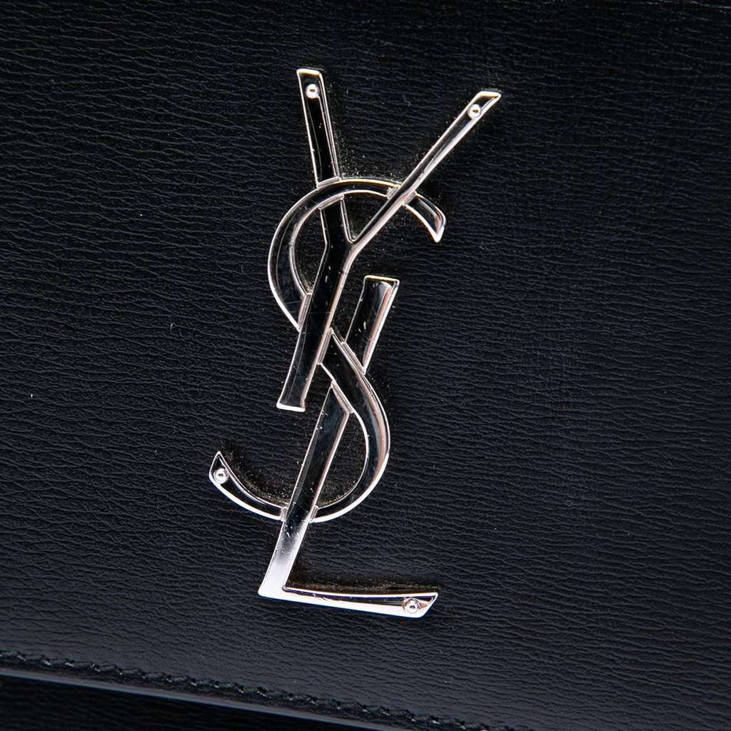 Saint Laurent Medium Calfskin Monogram Sunset Crossbody Black Leather Very good - Box View