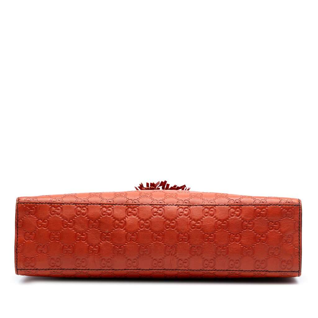 Gucci Large Guccissima Emily Shoulder Bag Orange Leather Very good - Inside View