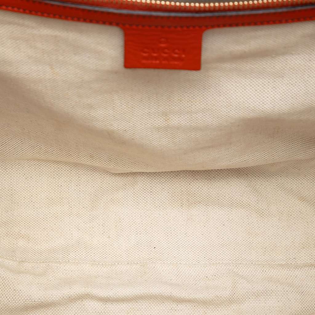 Gucci Large Guccissima Emily Shoulder Bag Orange Leather Very good - Model View