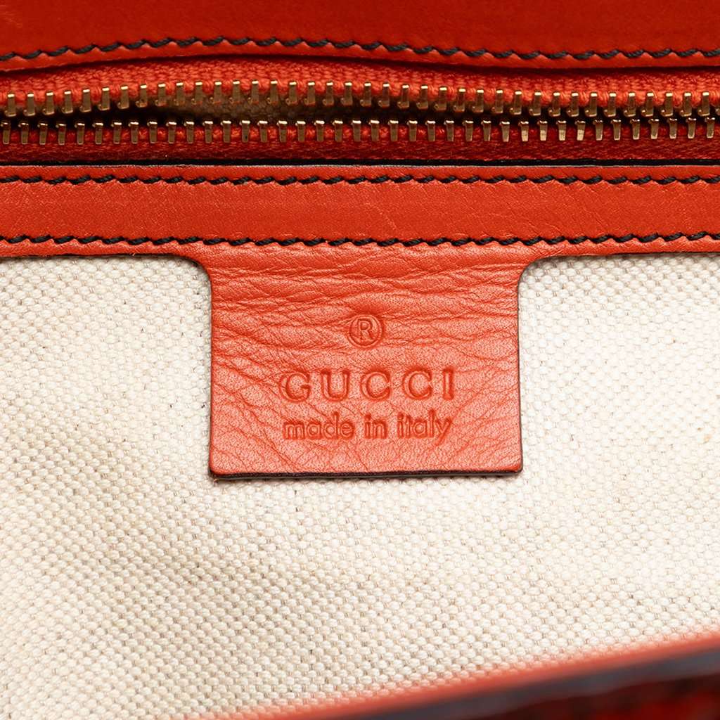 Gucci Large Guccissima Emily Shoulder Bag Orange Leather Very good - Box View