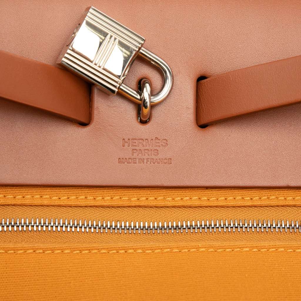 Hermès Toile Herbag Zip 31 Orange Very good condition - Box View