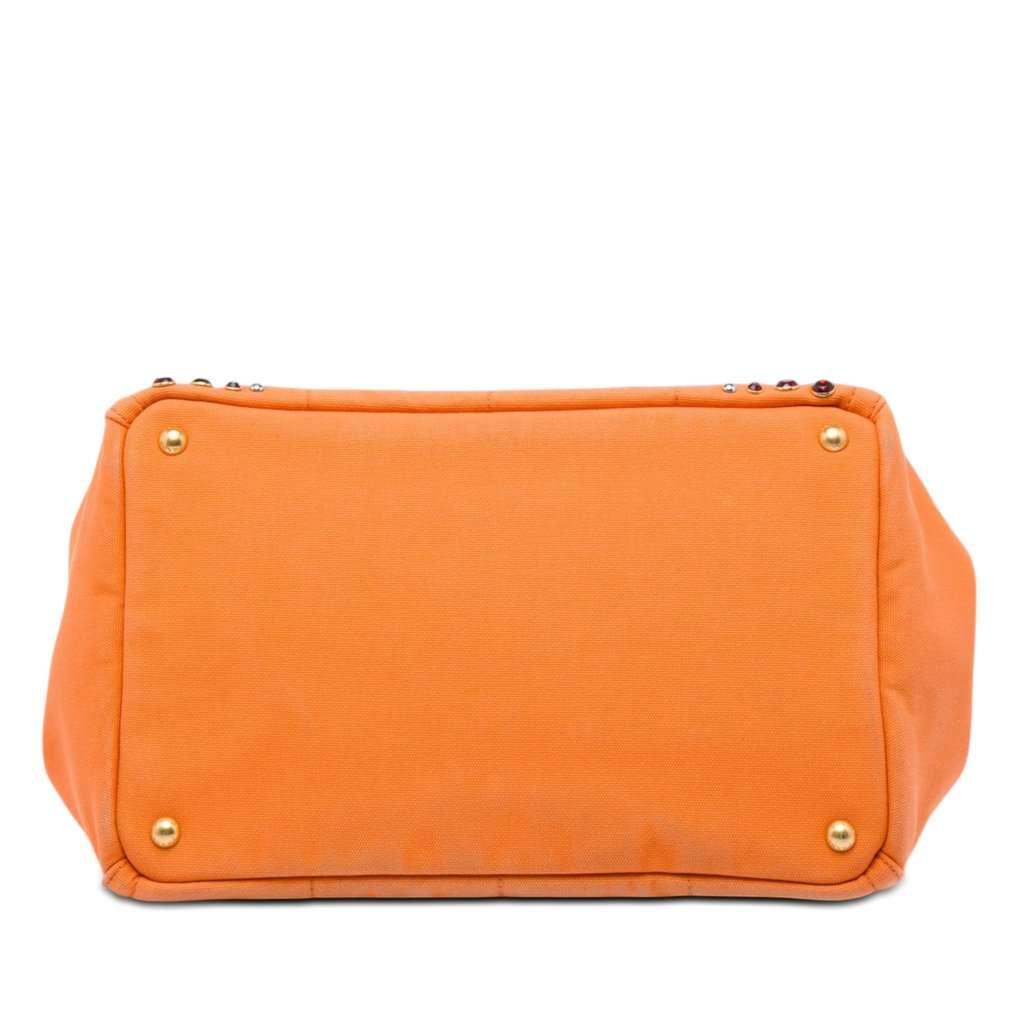 Prada Canvas Canapa Bijoux Satchel Orange Very good condition - Inside View