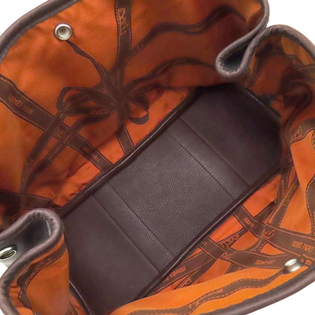 Hermès Swift and Silk Bolduc Twilly Garden Party 30 Brown Leather Very good - Model View