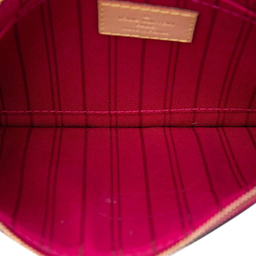 Louis Vuitton Monogram Patches Neverfull MM Pouch Brown Very good - Model View