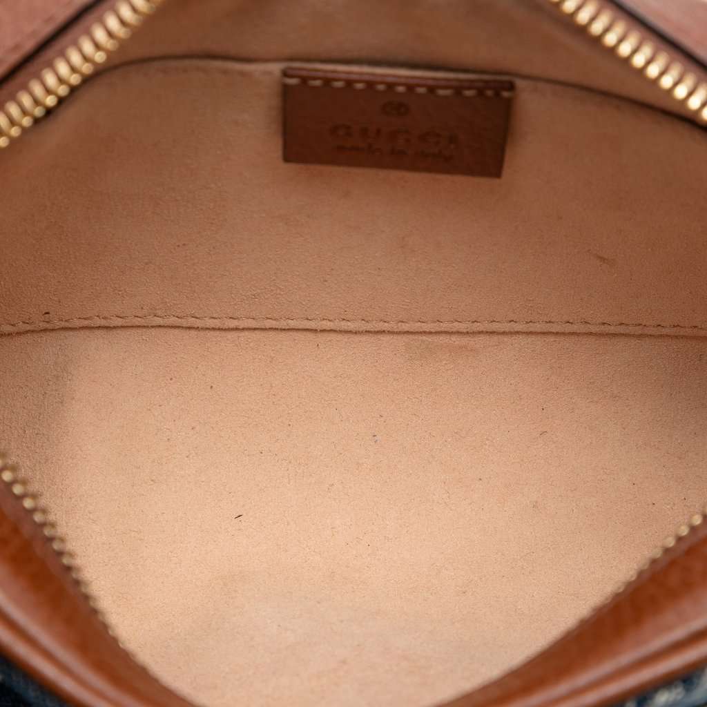 Gucci Mini GG Denim Ophidia Crossbody Blue Very good - Model View