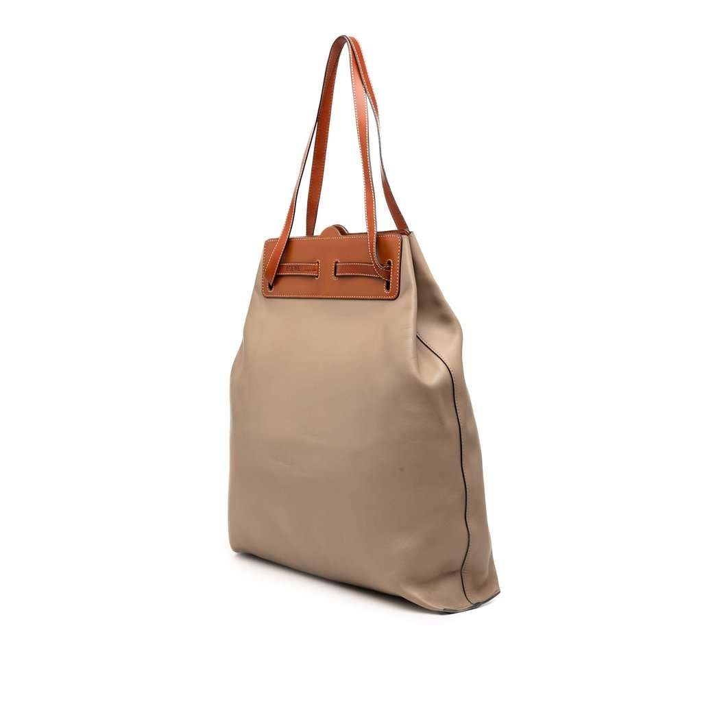 Loewe Calfskin Lazo Tote Brown Leather Very good condition - Back View