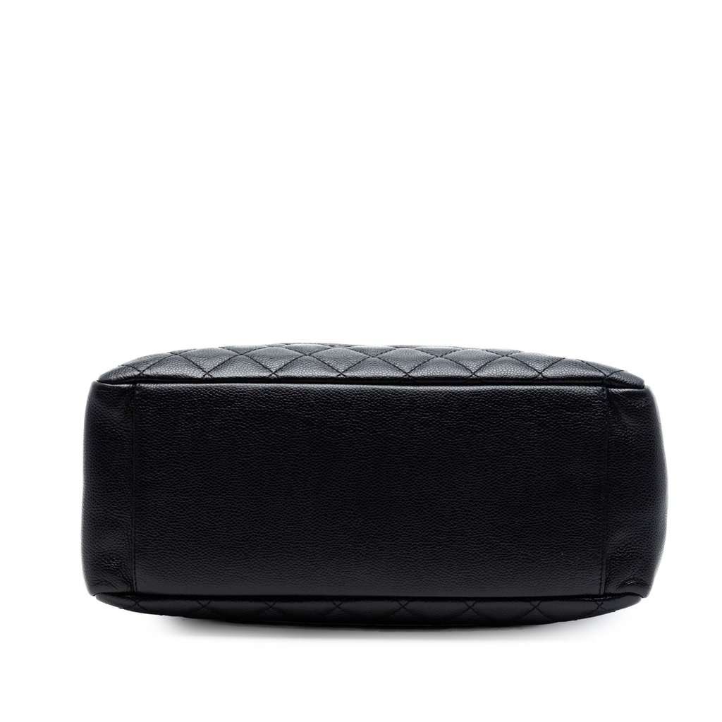 Chanel Caviar Grand Shopping Tote Black Leather Very good - Inside View
