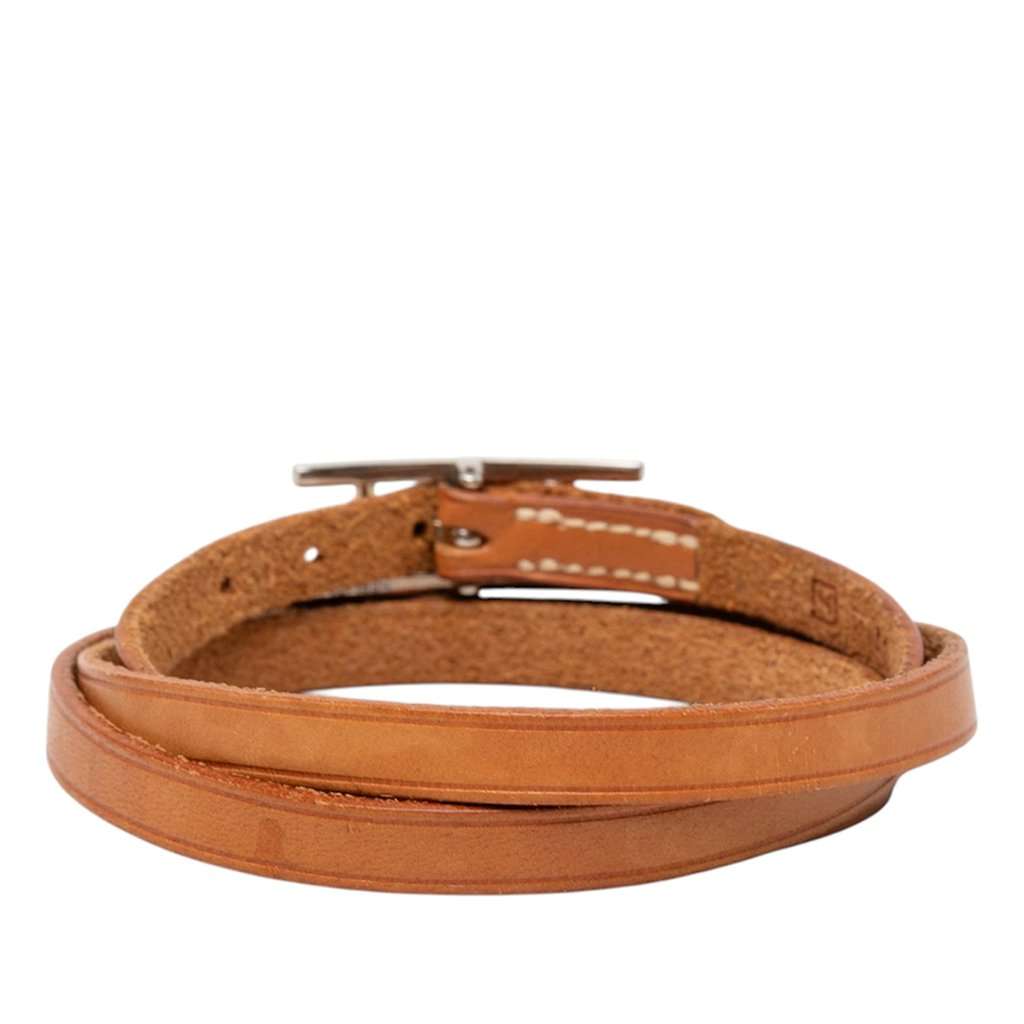 Hermès Swift Hapi 3 MM Triple Tour Bracelet Brown Leather Very good condition - Inside View