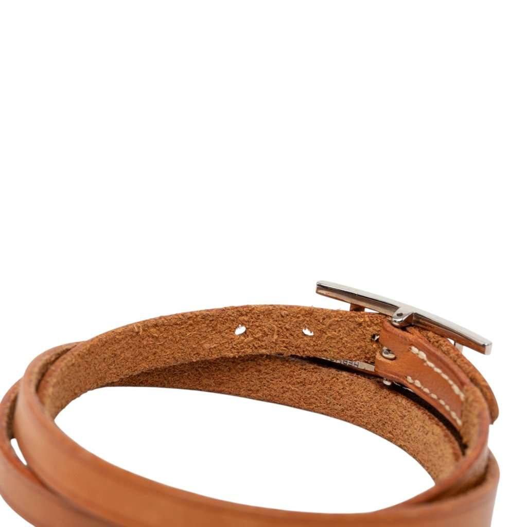 Hermès Swift Hapi 3 MM Triple Tour Bracelet Brown Leather Very good condition - Box View