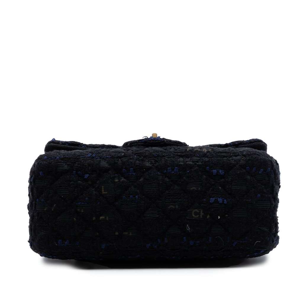 Chanel Quilted Tweed Reissue 2.55 Single Flap 224 Black Very good condition - Inside View