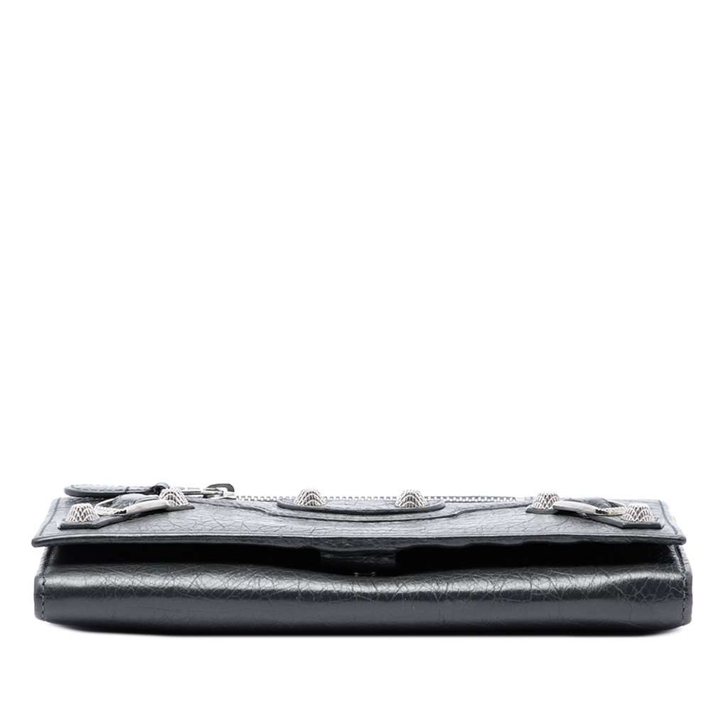 Balenciaga Lambskin Motocross Giant 12 Wallet on Strap Black Leather Very good - Inside View