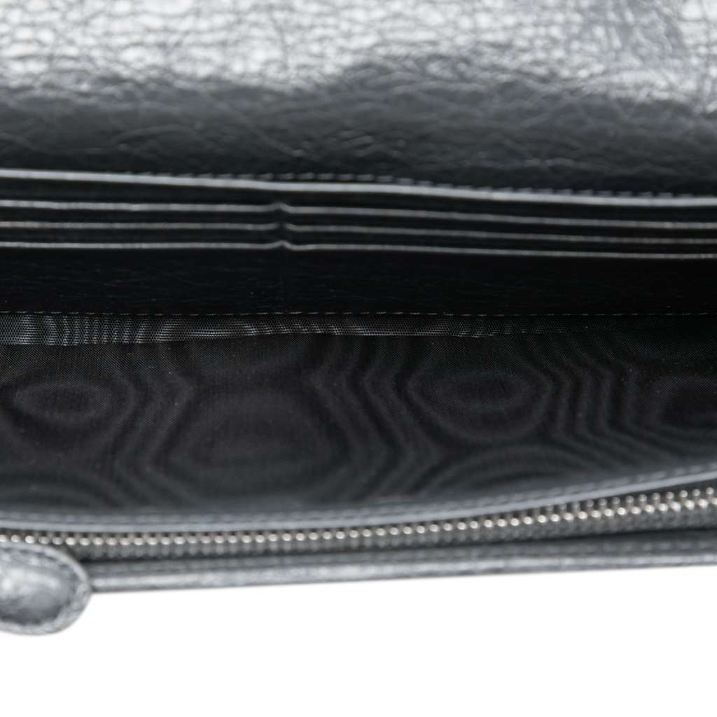 Balenciaga Lambskin Motocross Giant 12 Wallet on Strap Black Leather Very good - Model View