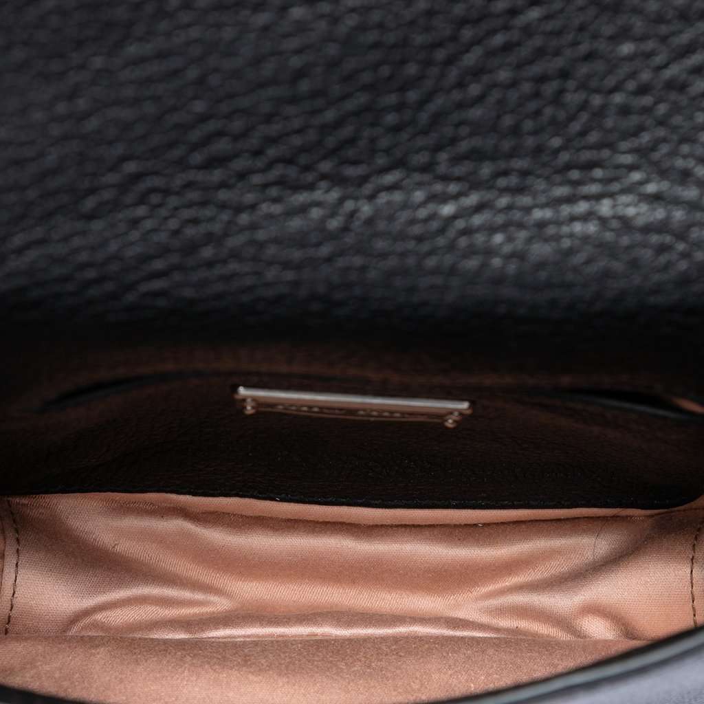 Miu Miu Goatskin Madras Floral Embossed Crossbody Black Leather Very good - Model View