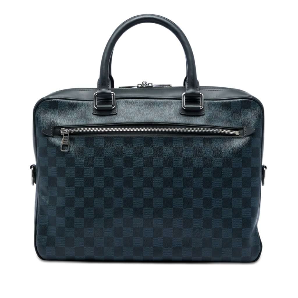 Louis Vuitton Damier Cobalt Porte Documents Business Blue Very good - Front View