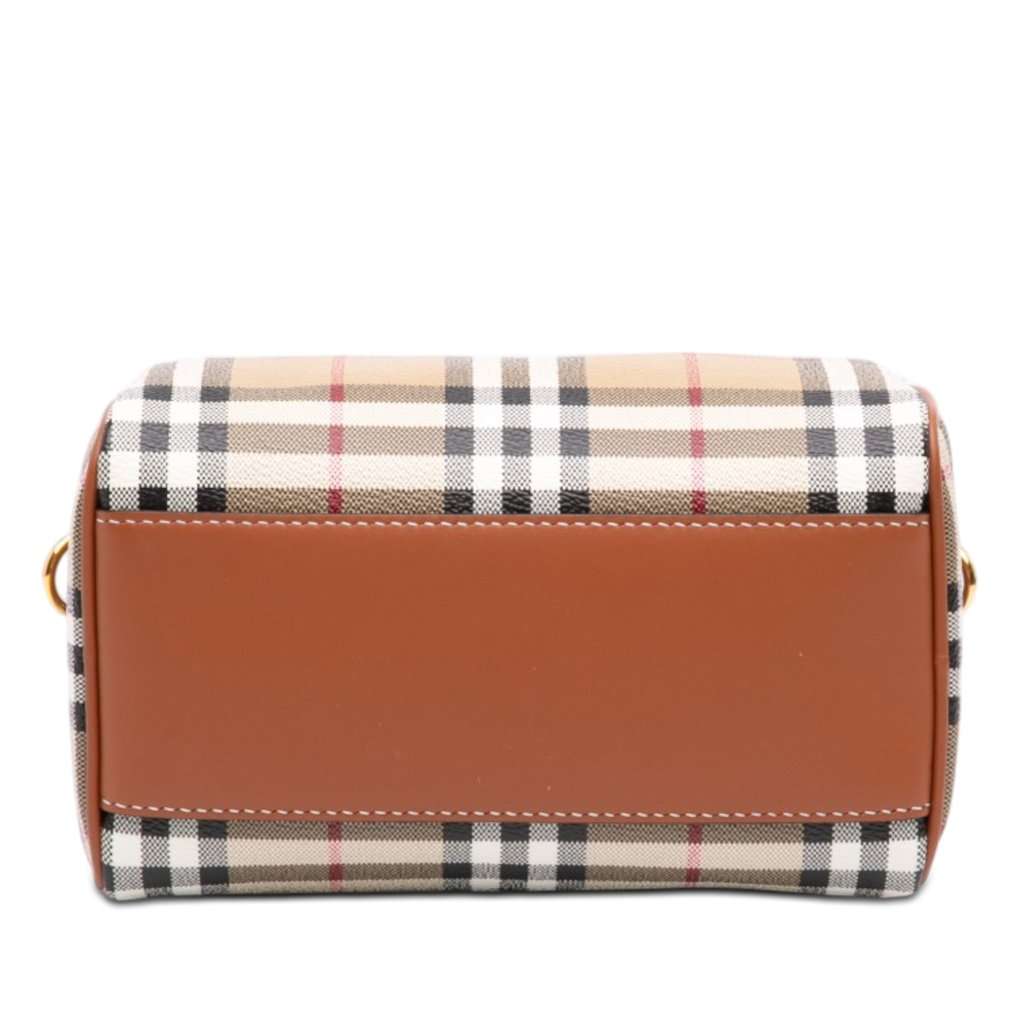 Burberry Mini House Check Coated Canvas Bowling Bag Brown Very good - Inside View