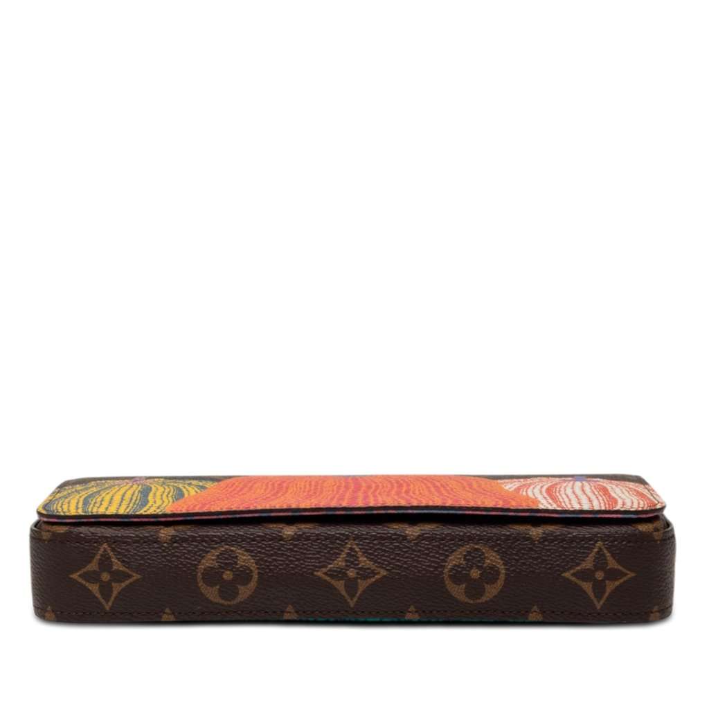 Louis Vuitton Yayoi Kusama Monogram Pumpkins Pochette Felicie Brown Very good - Inside View