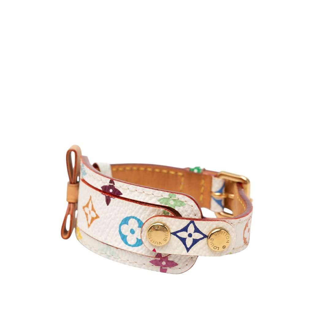 Louis Vuitton Monogram Multicolore Address Wish Wrap Bracelet White Very good condition - Back View