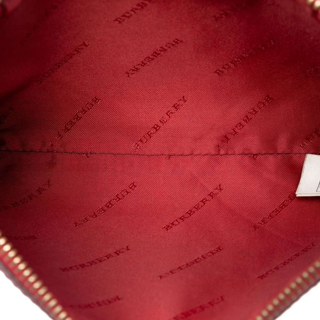 Burberry Haymarket Check Coated Canvas Peyton Crossbody Beige Very good condition - Model View