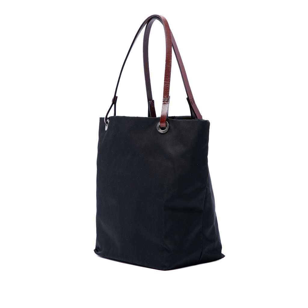 Fendi Nylon FF Handbag Black Very good - Back View