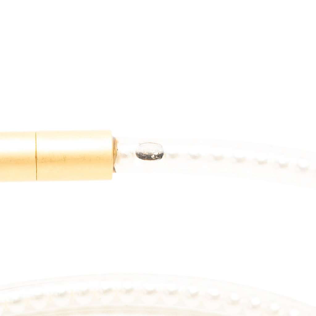 Chanel Plated PVC Faux Pearl Gold Plated Choker Necklace White Plastic Very good condition - Model View