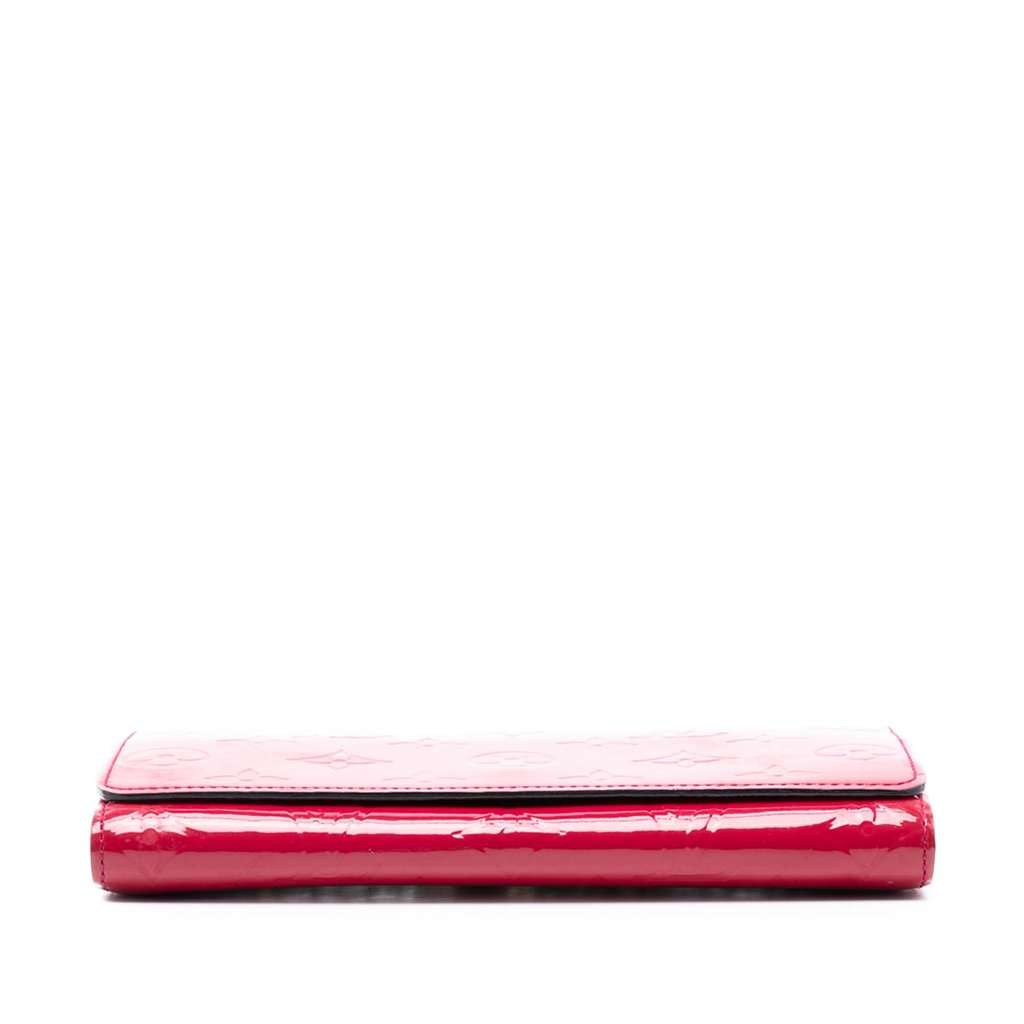 Louis Vuitton Monogram Vernis Chain Wallet Red Leather Very good condition - Inside View