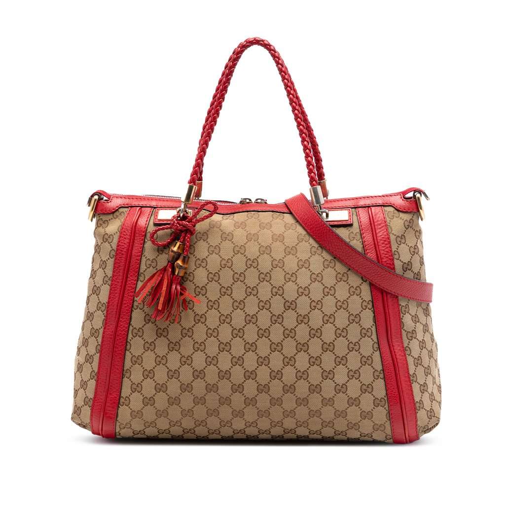 Gucci Medium GG Canvas Bella Tote Beige Very good condition - Front View